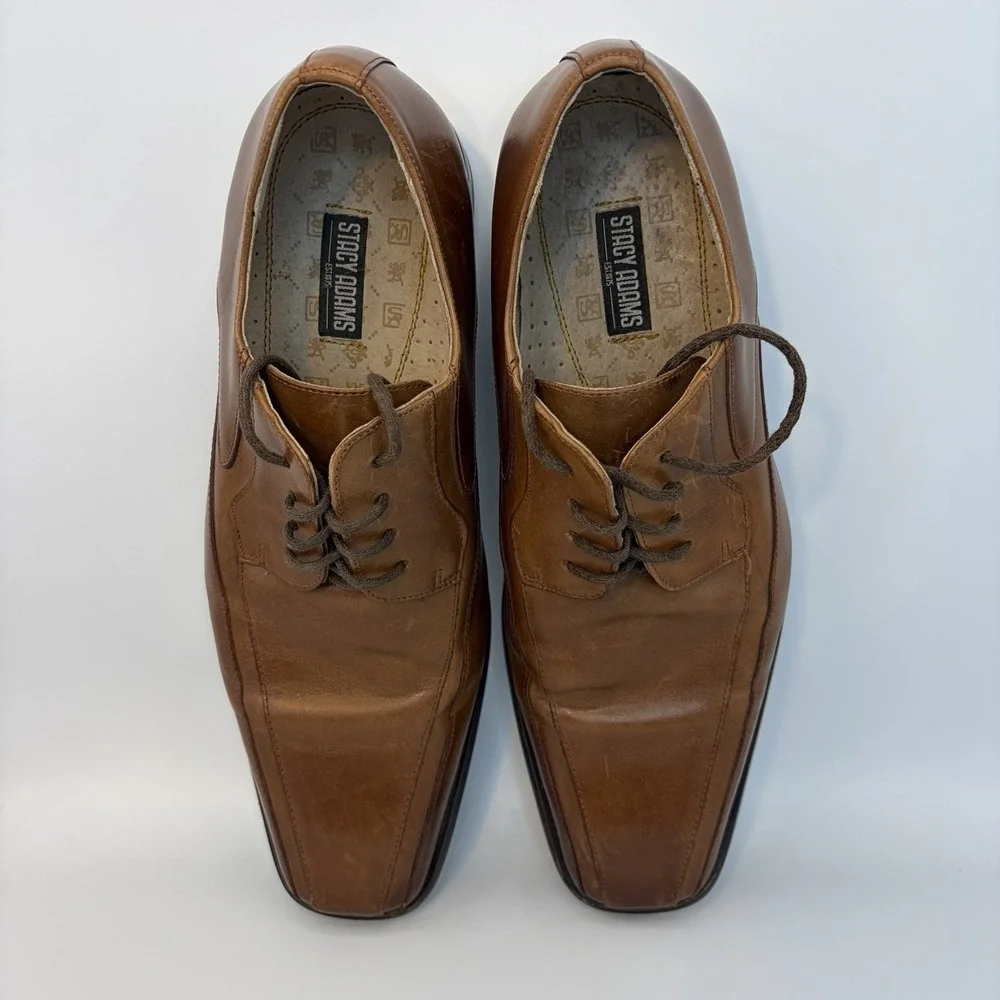 Mens Sz 11M Brown Leather Dress Shoes/Stacy Adams/oxford/Prom/wedding